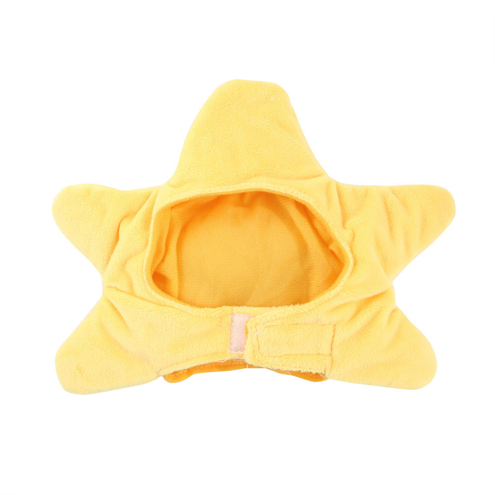 JMT-068746 Cartoon Starfish Cat Headgear - Plush Four Seasons Pet Accessory