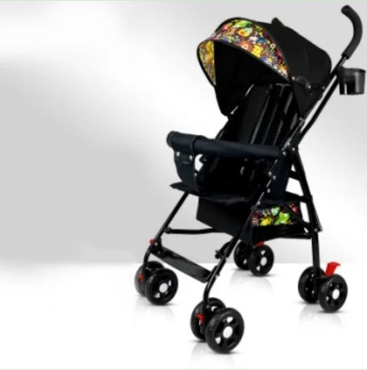 JMT-068938 Compact Stroller with Storage Frame and Integrated Cup Holder for Effortless Mobility