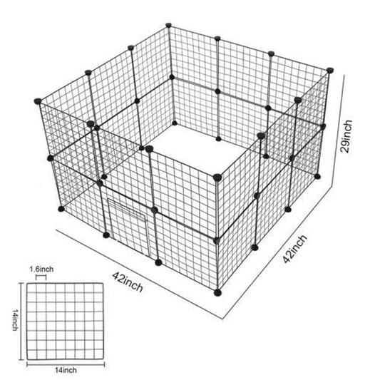 JMT-068938 Eco-Friendly Metal Pet Fence for Secure Outdoor Play areas