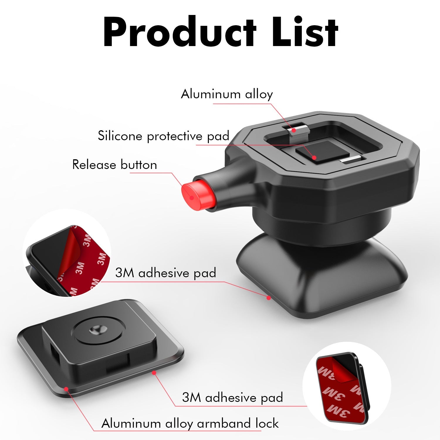 JMT-068938 Universal Plastic Phone Holder for Cycling – ABS & Nylon Fiber Material