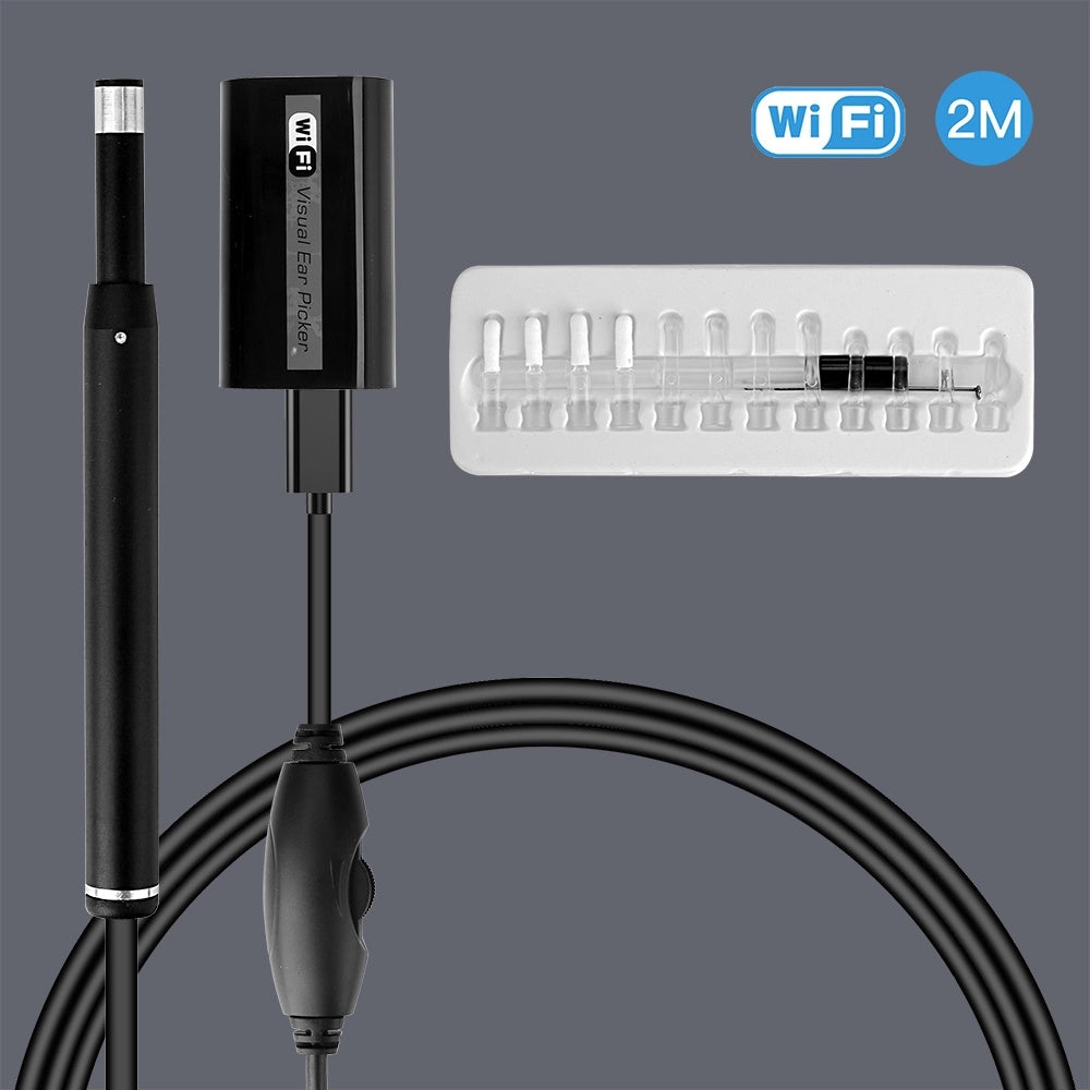 JMT-069066 Ultra-Small HD Borescope Ear Cleaner with Adjustable LED and Multifunctional Earwax Removal Tools