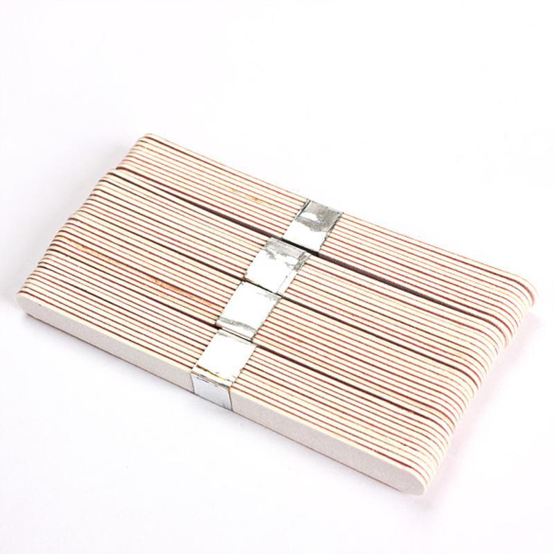 JMT-069386 Nail Wood Chip Frustration Strips - 10 Pcs Sanding Strips for Manicure and Nail Care (11.5x1.2cm)