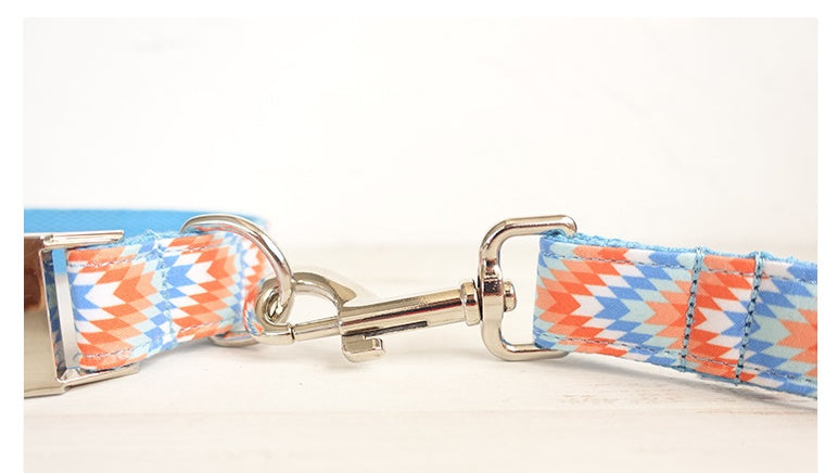 JMT-069578 Portable Dog Running Leash Set - Adjustable Rope in Orange and Blue, Available in Multiple Sizes