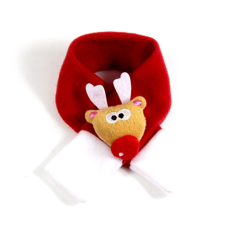 JMT-069706 Cozy Santa Scarf Bow Tie Hat Set for Dogs and Cats