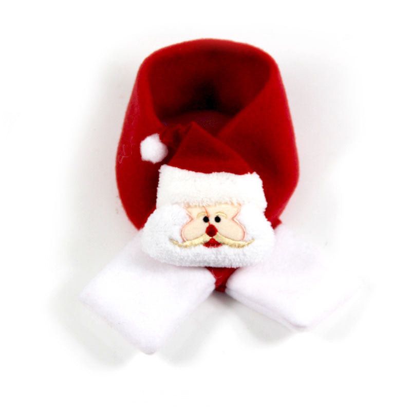 JMT-069706 Cozy Santa Scarf Bow Tie Hat Set for Dogs and Cats