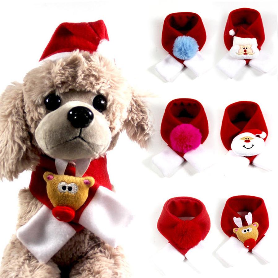 JMT-069706 Cozy Santa Scarf Bow Tie Hat Set for Dogs and Cats