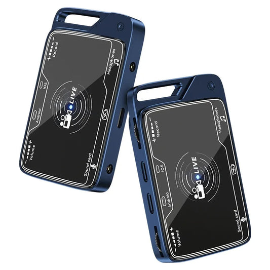 JMT-069898 2-in-1 Stereo Sound Card Adapter for iPhone and Type-C Phones with Charging Capability During Live Broadcasts