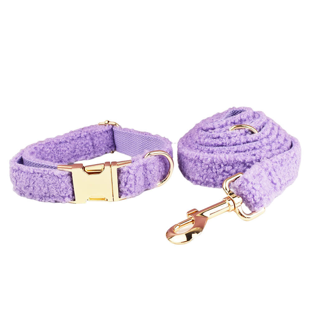 JMT-070410 Purple Dog Four-Piece Set: Collar, Leash, Bow, and Vest for Small Pets