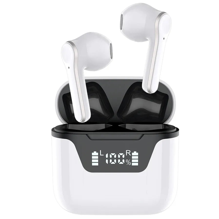 JMT-070410 Wireless Earbuds with LED Battery Display - Bluetooth Earphones for Clear Sound and Comfort