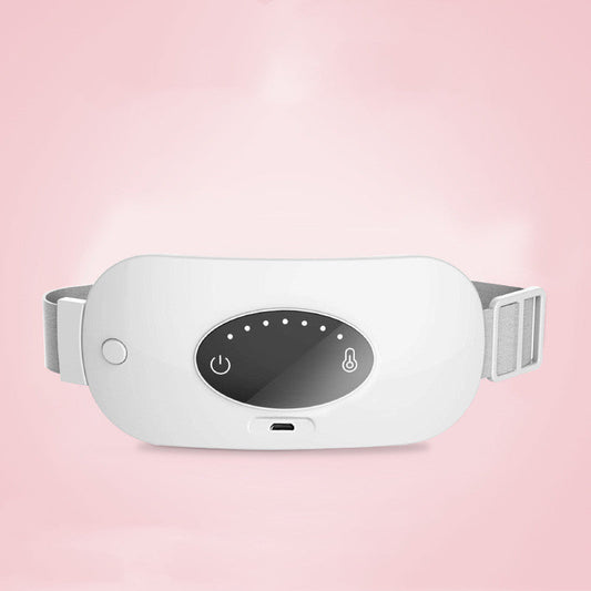 JMT-070474 Electric Heating and Vibration Massage Belt for Waist Support, Adjustable Temperature 40-65°C, ABS Material, Pink or White Options