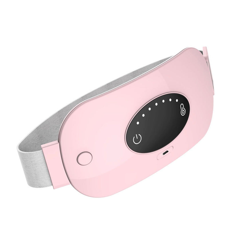 JMT-070474 Electric Heating and Vibration Massage Belt for Waist Support, Adjustable Temperature 40-65°C, ABS Material, Pink or White Options