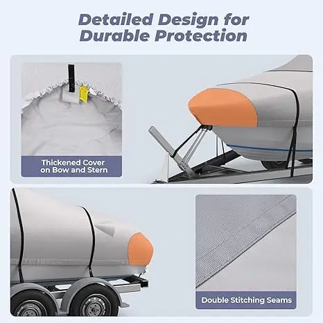 JMT-070858 Waterproof 1200D Oxford Cloth Boat Cover with UV Protection and Dust Resistance