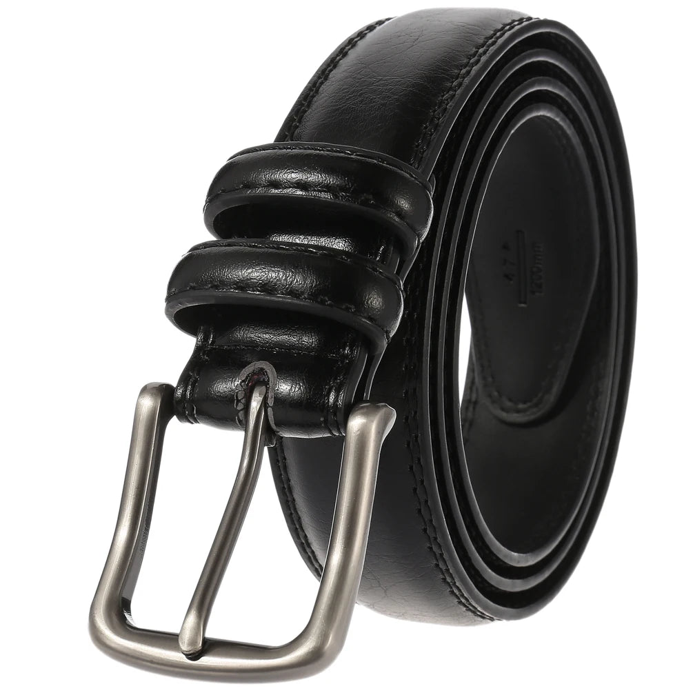 JMT-070986 Casual Two-Layer Leather Pin Buckle Belt - 3.2CM Width, Style LY32-22348