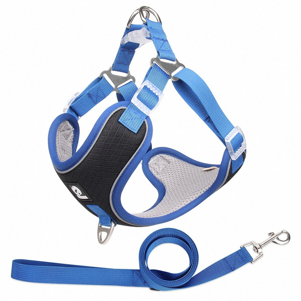 JMT-071562 Breathable Adjustable Dog Harness with Reflective Trim for Small to Medium Pets