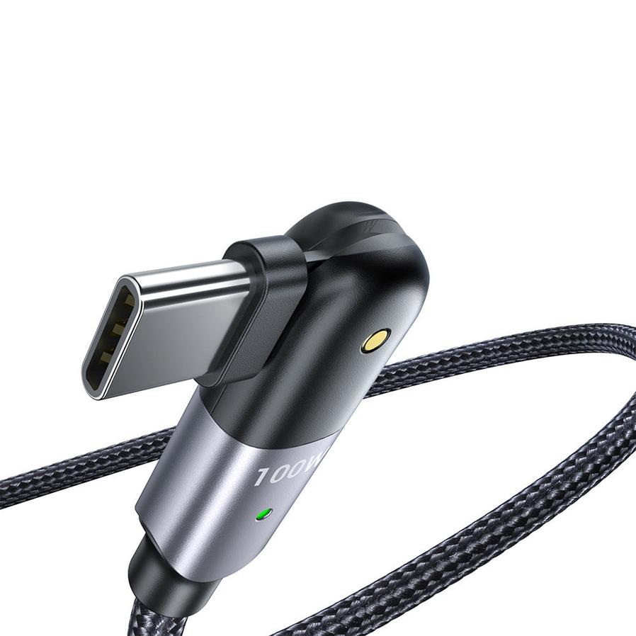 JMT-071562 Rotatable 60W and 100W Data Cable - Lengths of 1.2m and 2m - Available in Sparkling Black and Flame Red