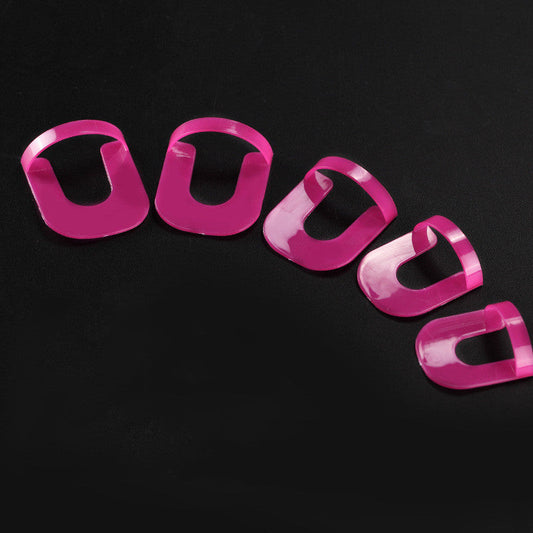 JMT-071690 Nail Polish Application Clip in Red - 14.8CM x 8.5CM, Protective Tool for Easy Nail Painting