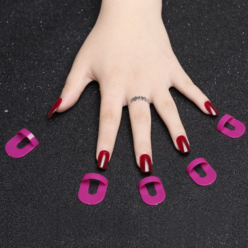 JMT-071690 Nail Polish Application Clip in Red - 14.8CM x 8.5CM, Protective Tool for Easy Nail Painting