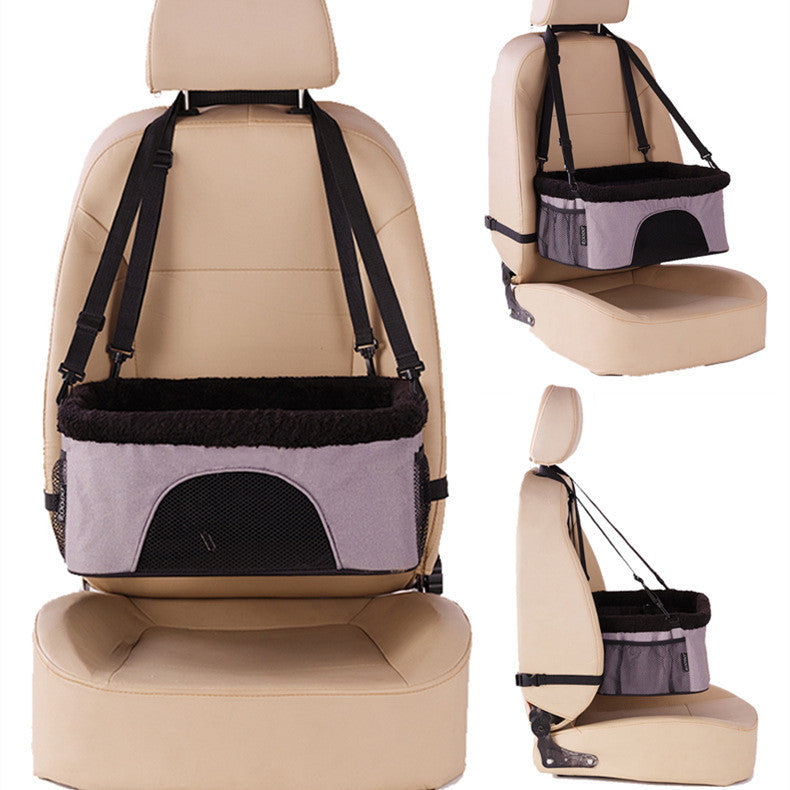 JMT-071690 Wear-Resistant Car Rear Dog Kennel Cushion with Moisture-Proof Features - Gray/Black