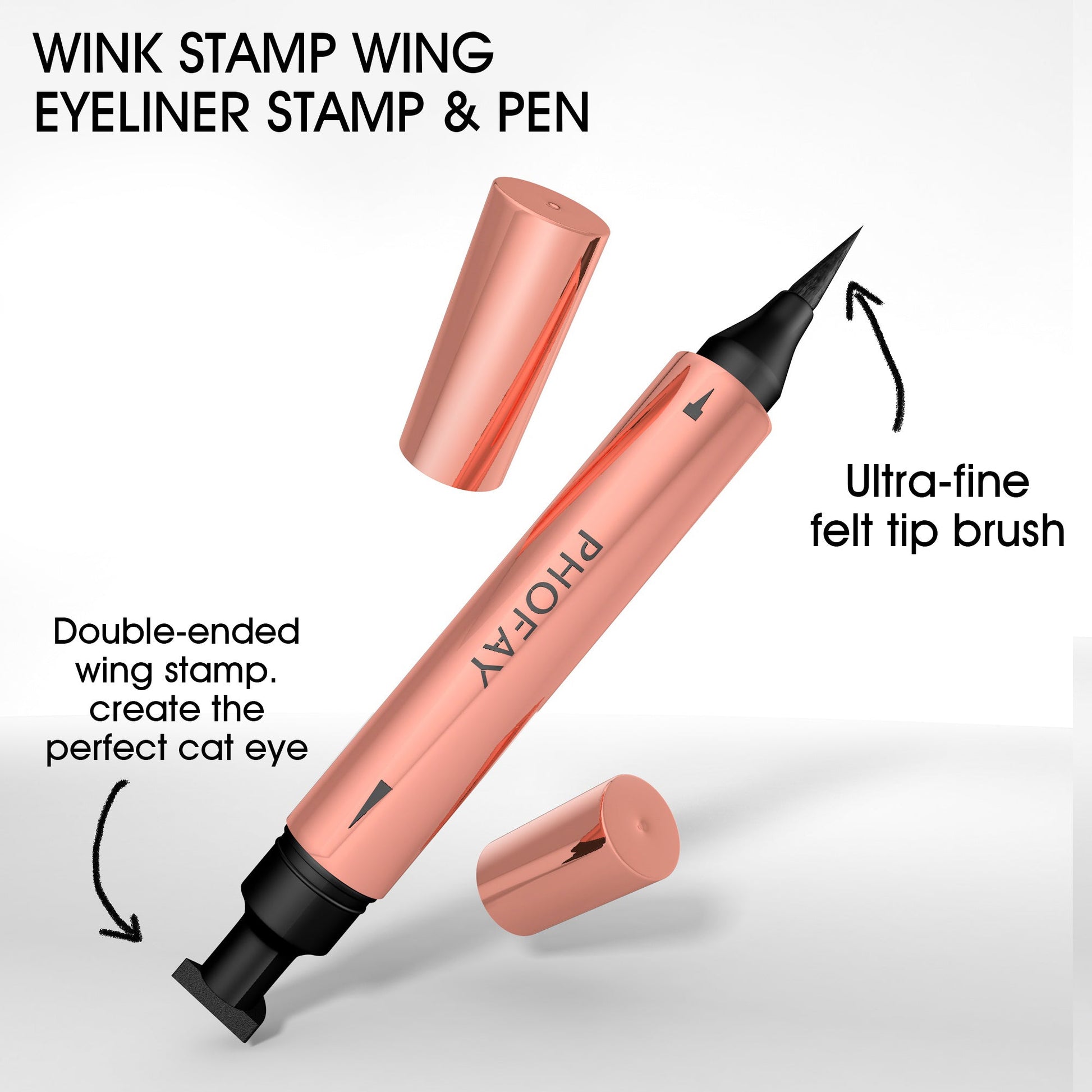 JMT-071818 Double Head Seal Liquid Eyeliner - Long-Lasting, Waterproof, Smudge-Proof Formula with Precision Stamp Application