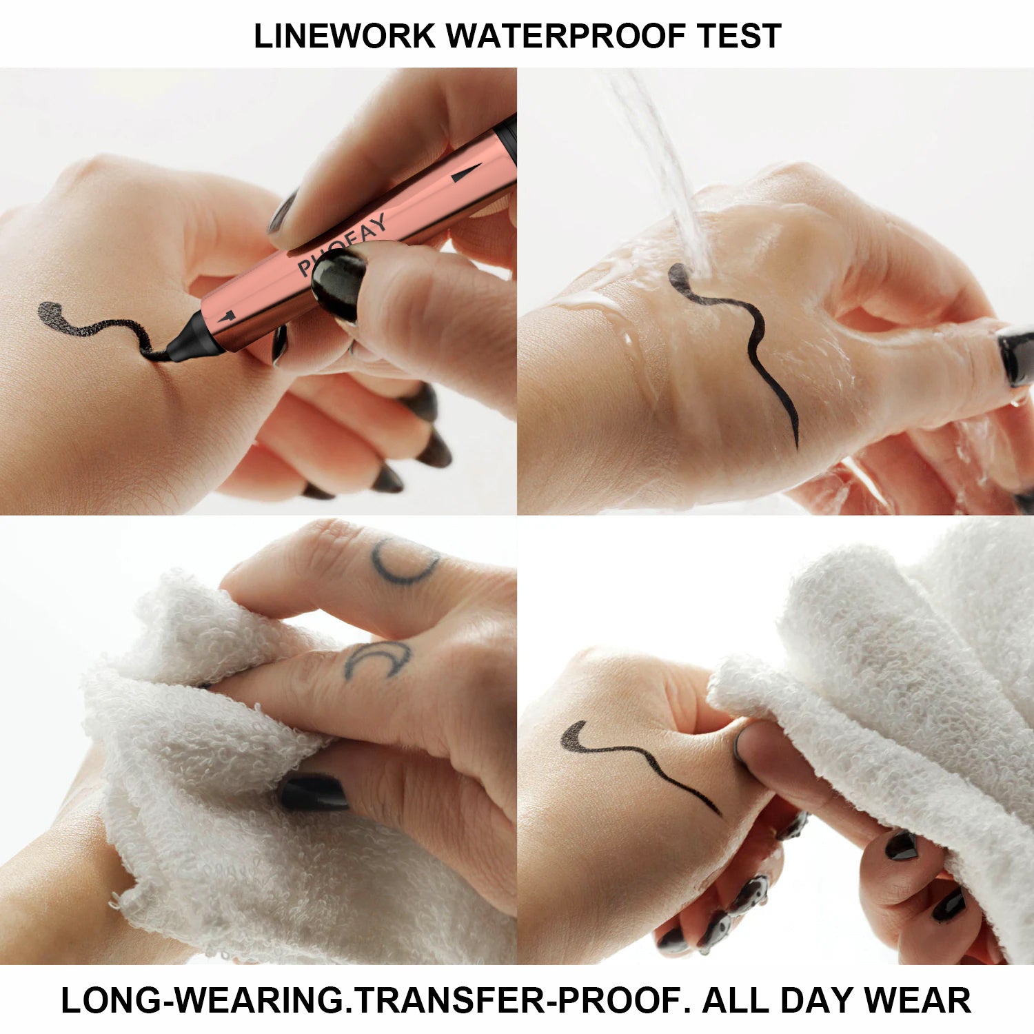 JMT-071818 Double Head Seal Liquid Eyeliner - Long-Lasting, Waterproof, Smudge-Proof Formula with Precision Stamp Application