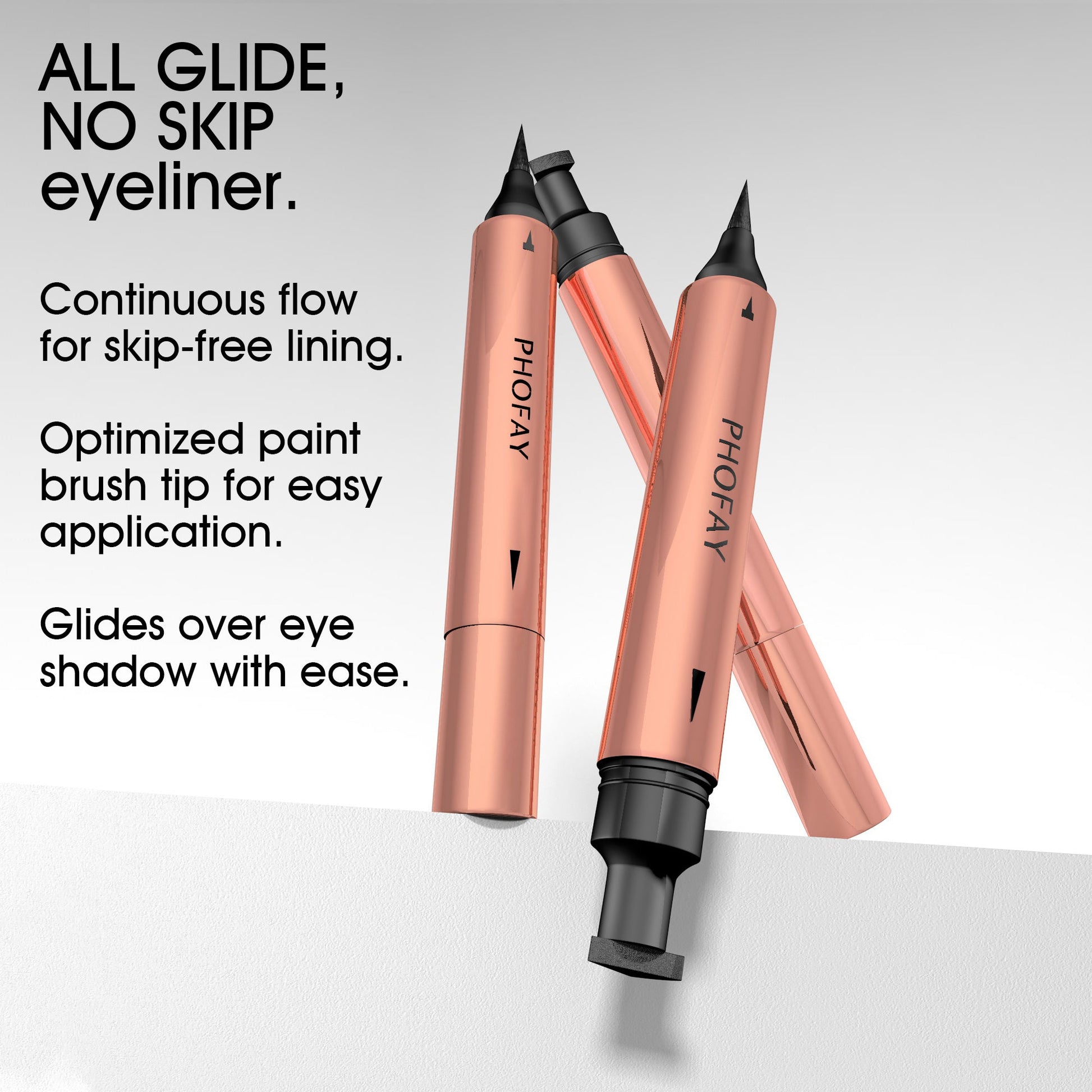 JMT-071818 Double Head Seal Liquid Eyeliner - Long-Lasting, Waterproof, Smudge-Proof Formula with Precision Stamp Application