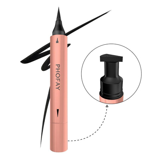 JMT-071818 Double Head Seal Liquid Eyeliner - Long-Lasting, Waterproof, Smudge-Proof Formula with Precision Stamp Application