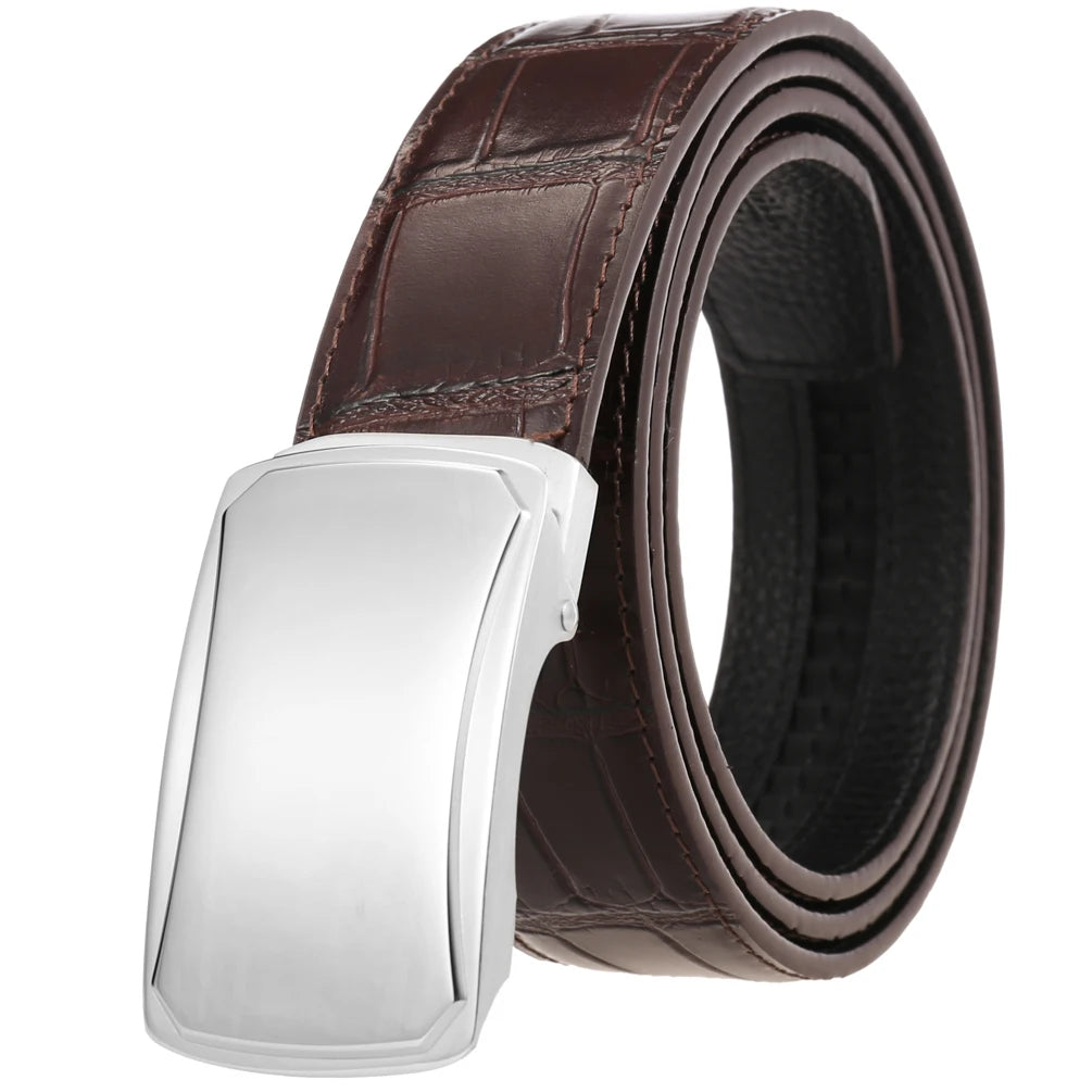 JMT-072138 Business Casual Stainless Steel Belt with Patch Buckle for Men - Model LY36-61317-8