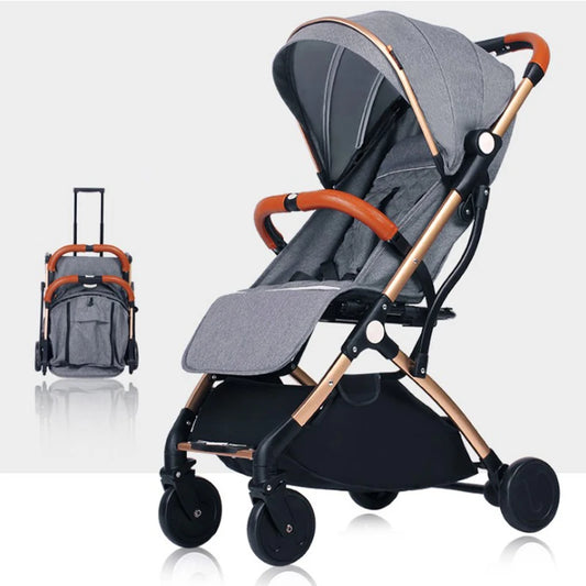 JMT-072394 Compact Lightweight Folding Stroller for Travel - Easy to Use Baby Pushchair Pram with Toddler Safety Features