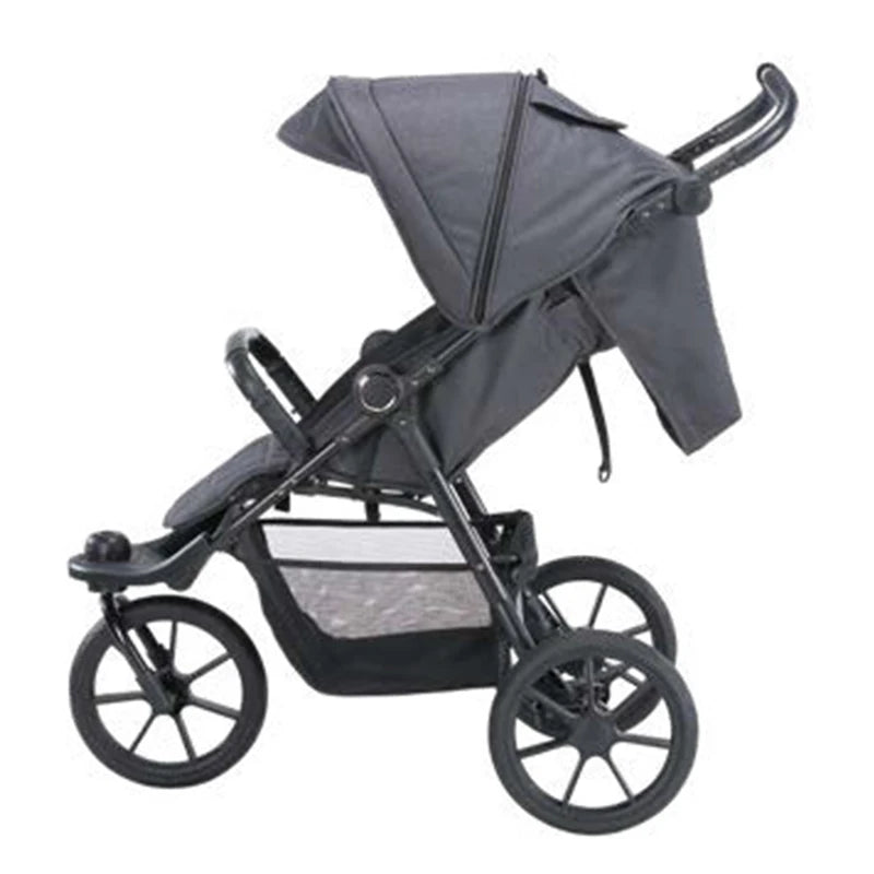 JMT-072522 All-Terrain 3-Wheel Baby Stroller with Easy One-Hand Fold and In-Seat Suspension