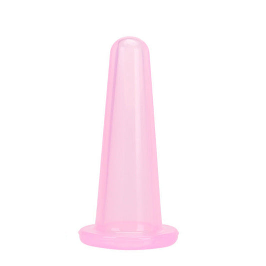 JMT-072522 Silicone Facial Cupping Massage Device for Moisture Absorption - Pink, 37mm Diameter, 80mm Height
