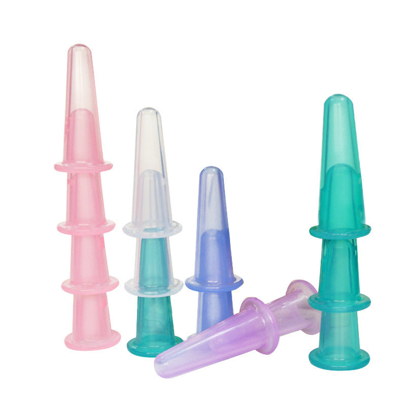 JMT-072522 Silicone Facial Cupping Massage Device for Moisture Absorption - Pink, 37mm Diameter, 80mm Height