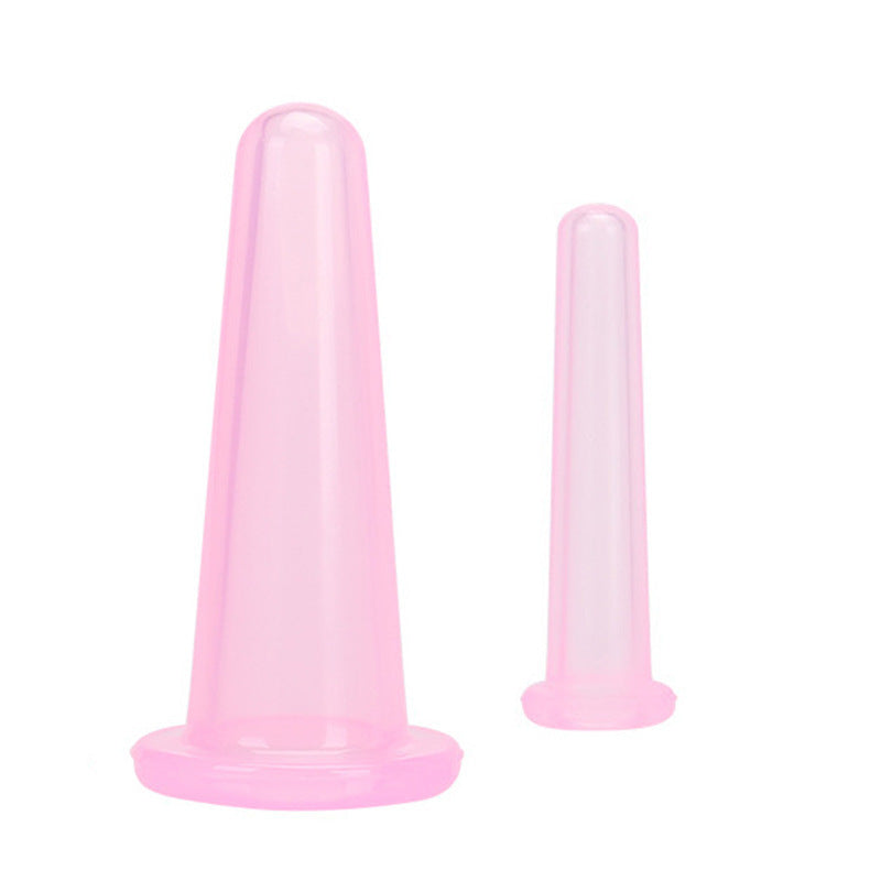 JMT-072522 Silicone Facial Cupping Massage Device for Moisture Absorption - Pink, 37mm Diameter, 80mm Height