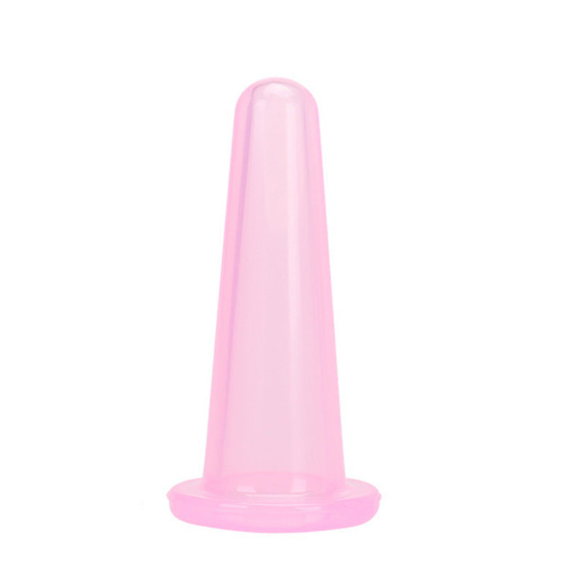 JMT-072522 Silicone Facial Cupping Massage Device for Moisture Absorption - Pink, 37mm Diameter, 80mm Height