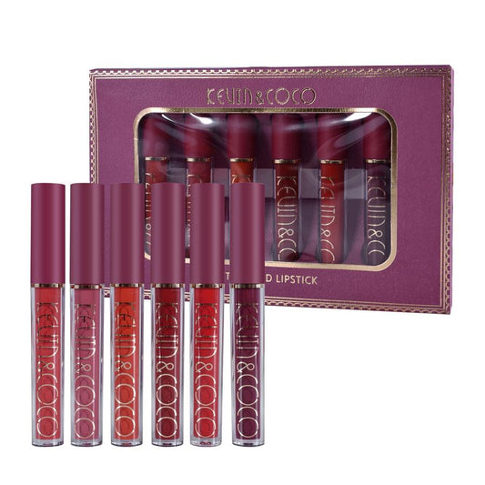 JMT-072650 6-Color Lip Glaze Set with Multivitamins for Bright Glossy Lips
