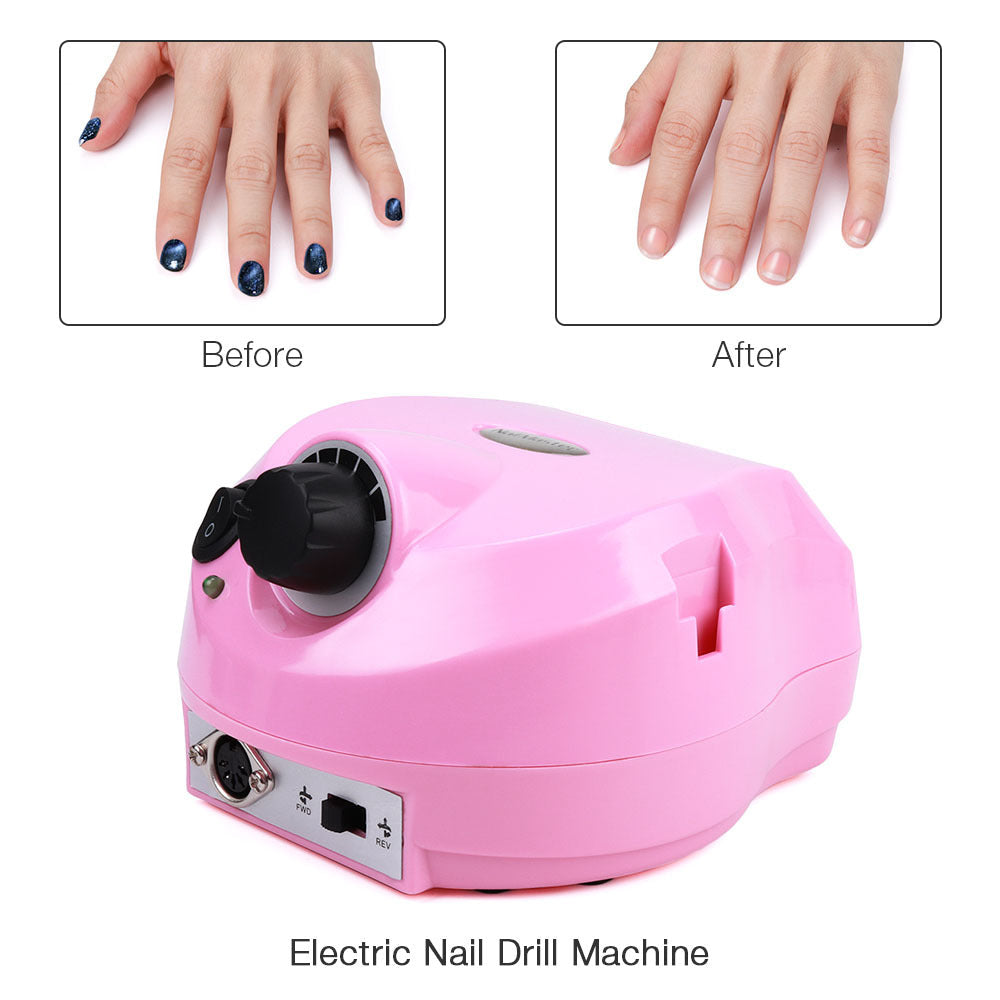 JMT-072842 Electric Nail Polisher Drill Kit with Foot Switch and Six Nail Bits, 0-35000RPM, for Manicure and Pedicure