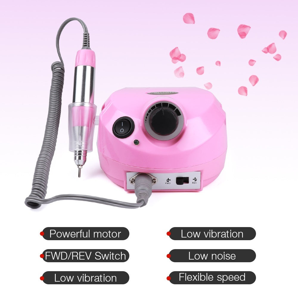 JMT-072842 Electric Nail Polisher Drill Kit with Foot Switch and Six Nail Bits, 0-35000RPM, for Manicure and Pedicure