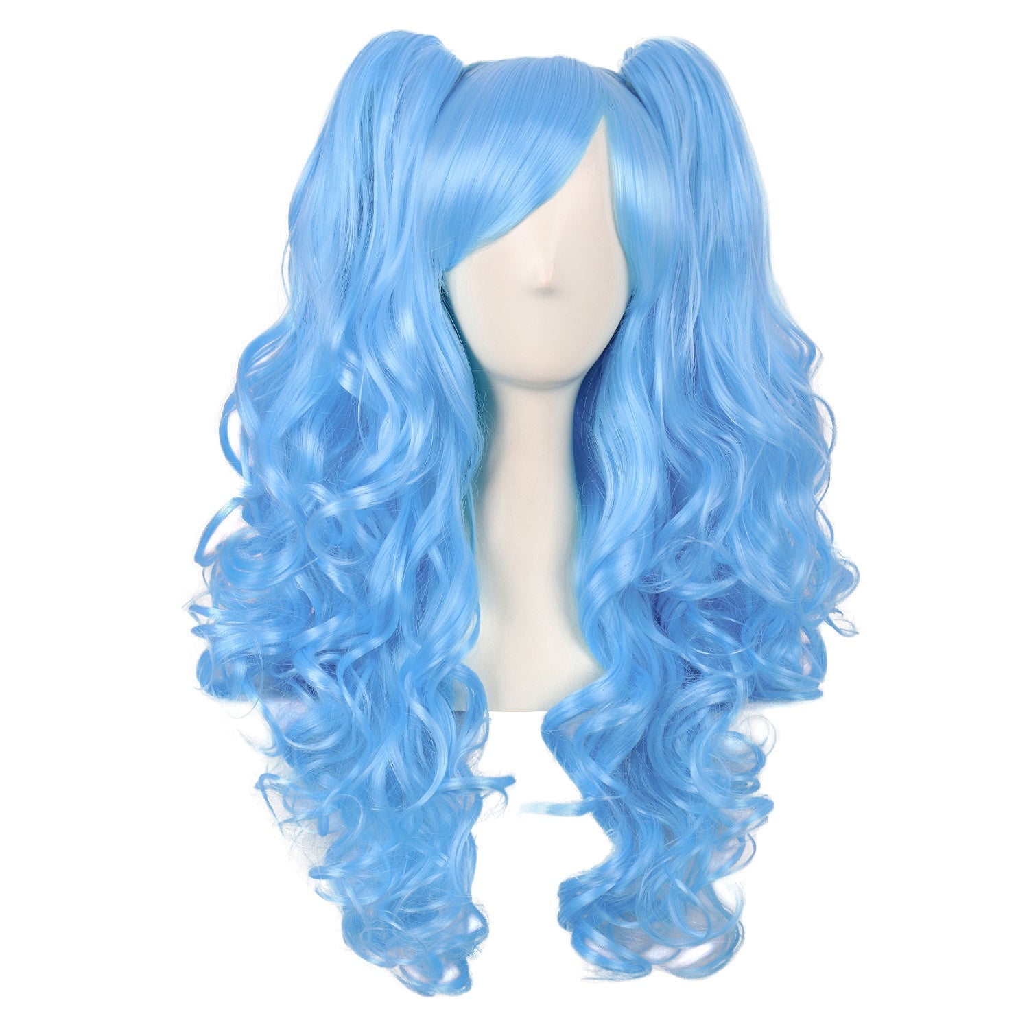JMT-072906 Medium Long Double Ponytail Anime Character Wig Set - High Temperature Wire, Suitable for Any Skin Tone and Face Shape