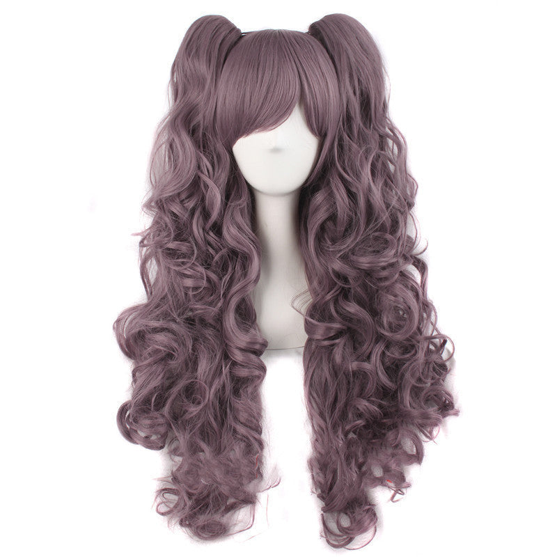 JMT-072906 Medium Long Double Ponytail Anime Character Wig Set - High Temperature Wire, Suitable for Any Skin Tone and Face Shape