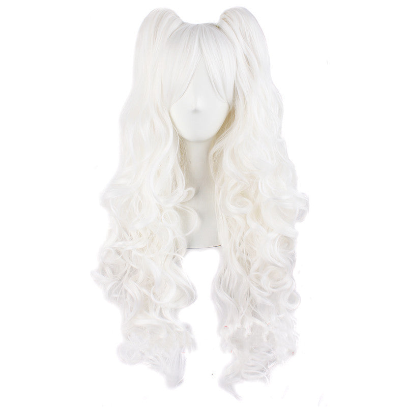 JMT-072906 Medium Long Double Ponytail Anime Character Wig Set - High Temperature Wire, Suitable for Any Skin Tone and Face Shape
