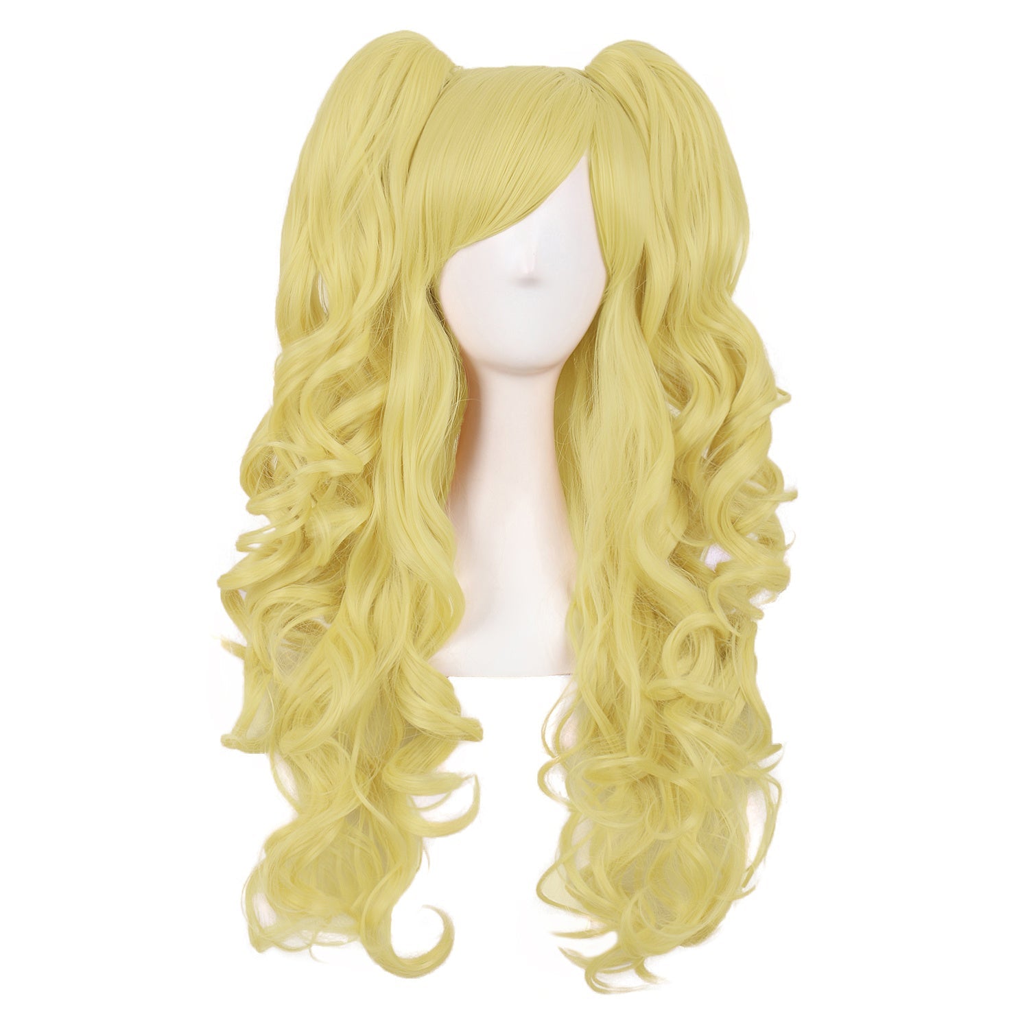 JMT-072906 Medium Long Double Ponytail Anime Character Wig Set - High Temperature Wire, Suitable for Any Skin Tone and Face Shape