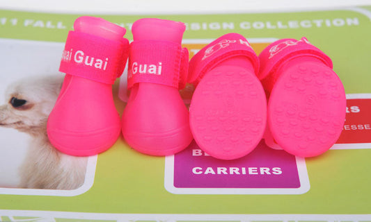 JMT-073162 Soft Non-Slip Silicone Pet Rain Boots for Small Dogs – Waterproof and Comfortable in Multiple Colors
