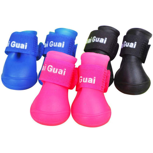 JMT-073162 Soft Non-Slip Silicone Pet Rain Boots for Small Dogs – Waterproof and Comfortable in Multiple Colors