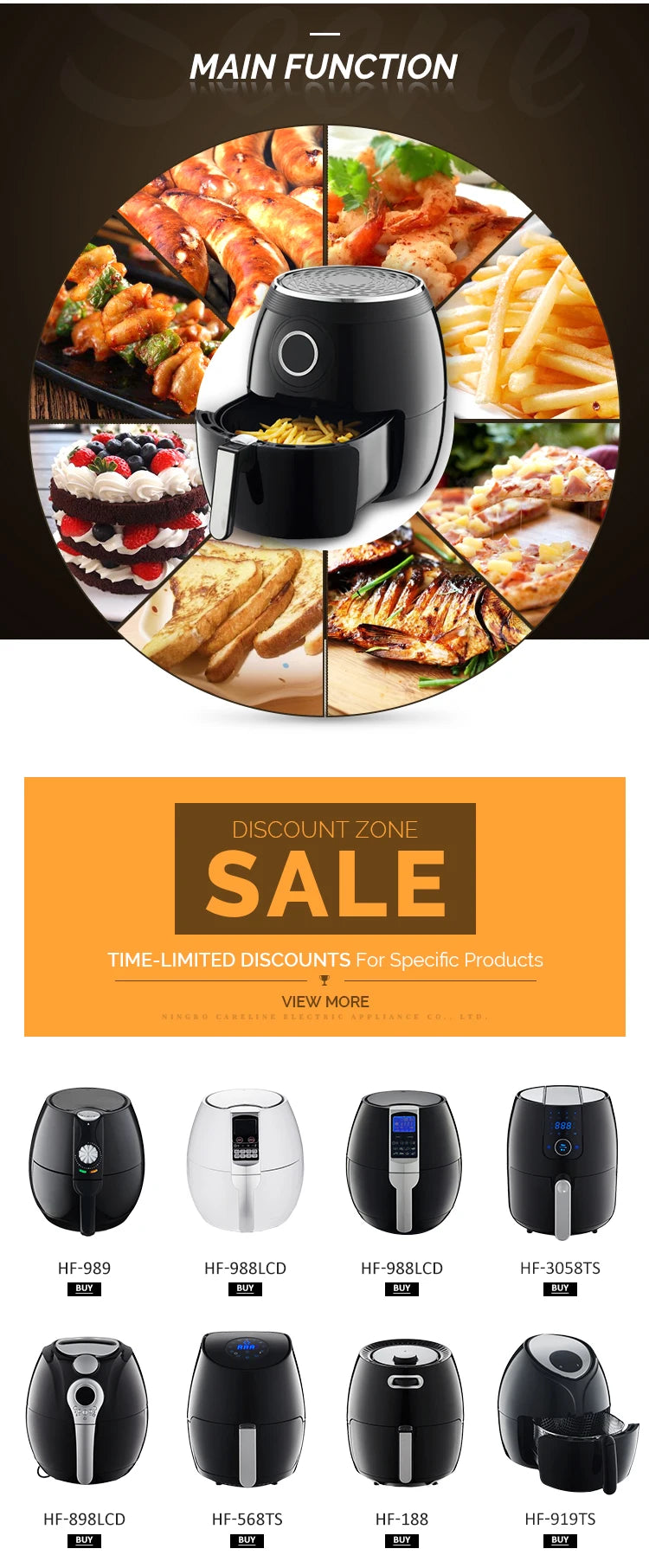 JMT-073290 7L Steam Air Fryer with Water Tank for Healthier Cooking