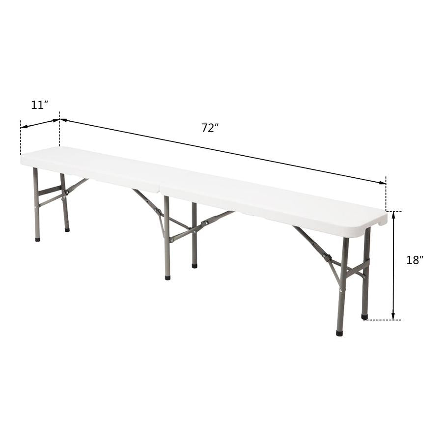 JMT-073418 6FT Foldable Outdoor Patio Bench with Durable Construction