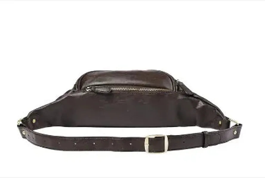 JMT-073418 Casual Outdoor Men's Crossbody Chest Bag in Waxed Canvas and Leather