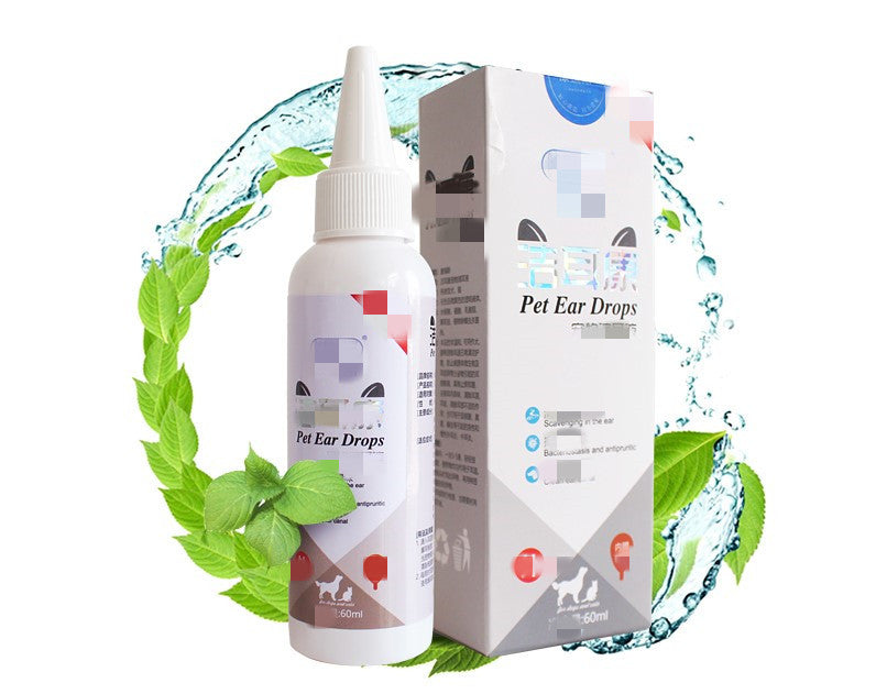 JMT-073610 Pet Ear Cleaning Solution - 60 ml for Dogs and Cats, Gentle Formula with Salicylic Acid and Peppermint Oil, Helps Prevent Ear Infections and Odor