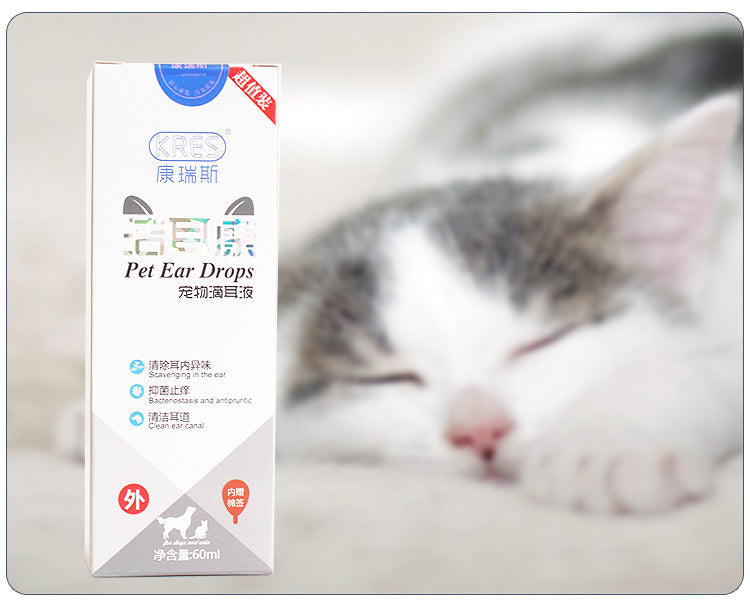 JMT-073610 Pet Ear Cleaning Solution - 60 ml for Dogs and Cats, Gentle Formula with Salicylic Acid and Peppermint Oil, Helps Prevent Ear Infections and Odor