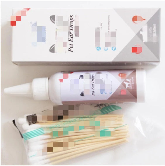 JMT-073610 Pet Ear Cleaning Solution - 60 ml for Dogs and Cats, Gentle Formula with Salicylic Acid and Peppermint Oil, Helps Prevent Ear Infections and Odor