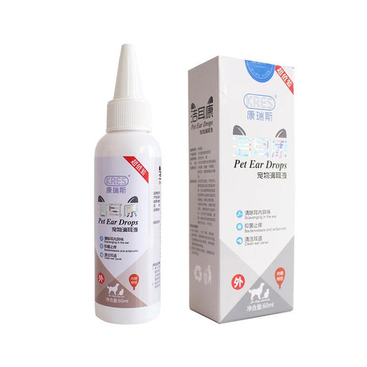 JMT-073610 Pet Ear Cleaning Solution - 60 ml for Dogs and Cats, Gentle Formula with Salicylic Acid and Peppermint Oil, Helps Prevent Ear Infections and Odor