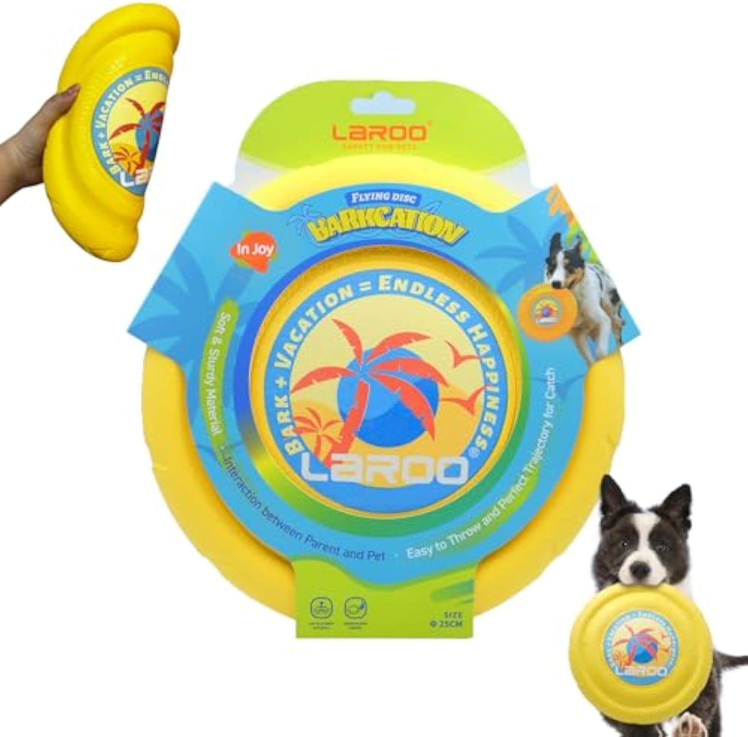 JMT-074506 Durable Interactive Flying Disc for Medium to Large Dogs - Ideal for Outdoor Fun and Summer Activities